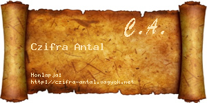 Czifra Antal névjegykártya